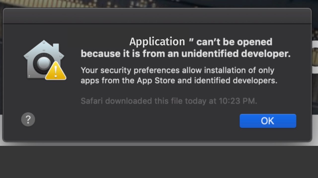How to open unidentified apps on mac